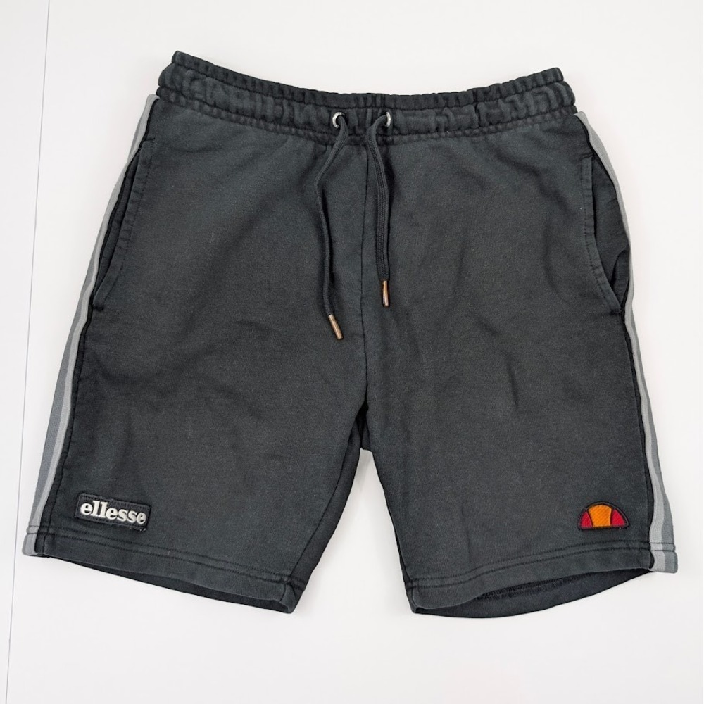 Ellesse Allios Shorts Mens Small 7" Inseam Black Tennis Casual Sports SweatShort